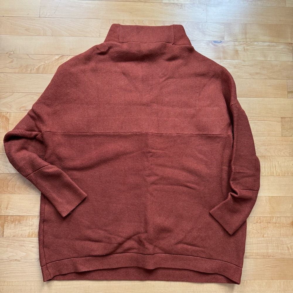 Rust Turtleneck Sweater Tunic length - Picture 4 of 4